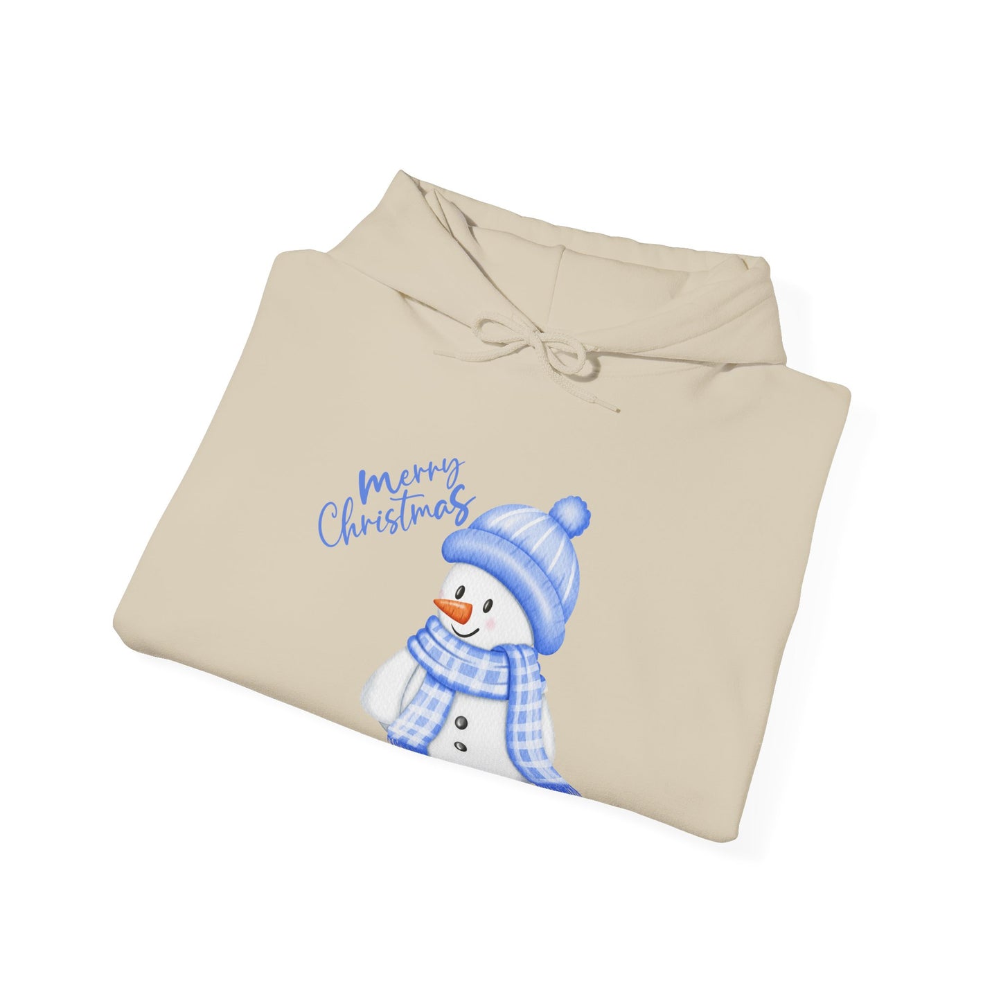 Merry Christmas Snowman Hoodie | Unisex Heavy Blend Hooded Sweatshirt