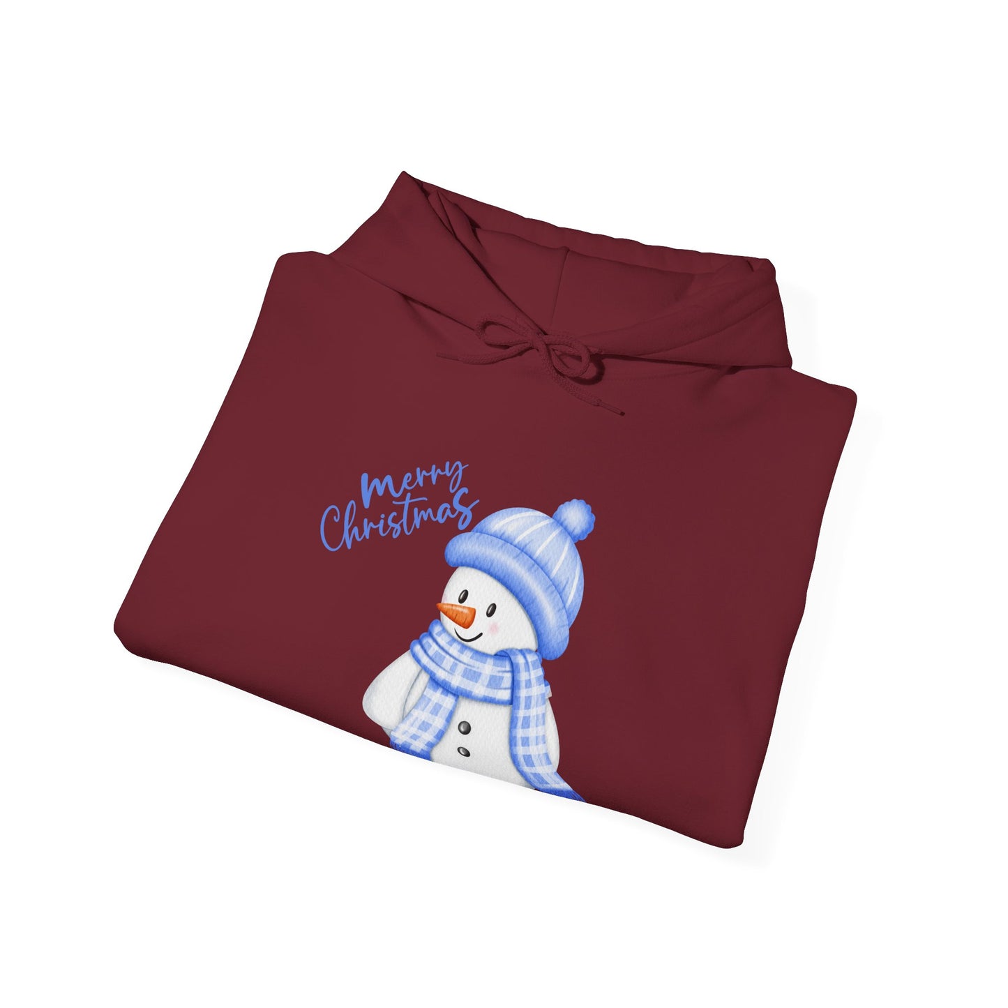 Merry Christmas Snowman Hoodie | Unisex Heavy Blend Hooded Sweatshirt