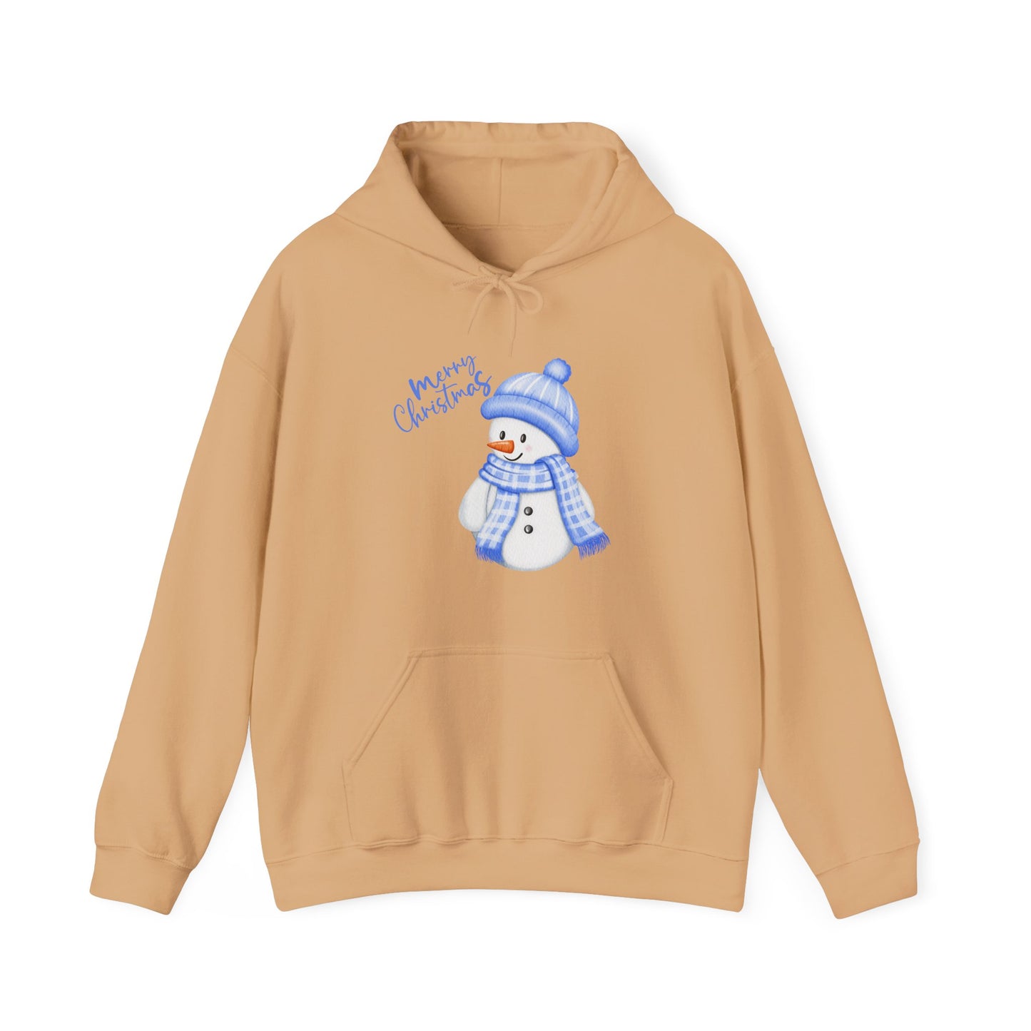 Merry Christmas Snowman Hoodie | Unisex Heavy Blend Hooded Sweatshirt