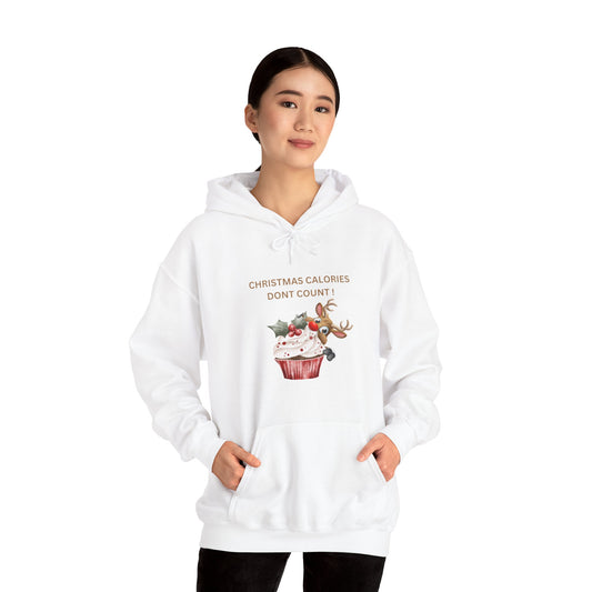 Christmas Calories Don't Count Hoodie - Unisex Heavy Blend Sweatshirt for Holiday Cheer