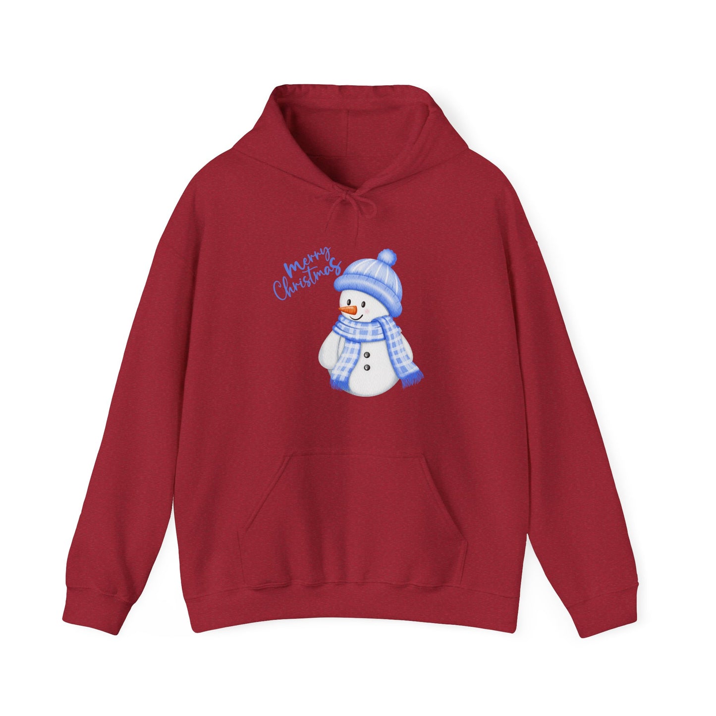 Merry Christmas Snowman Hoodie | Unisex Heavy Blend Hooded Sweatshirt