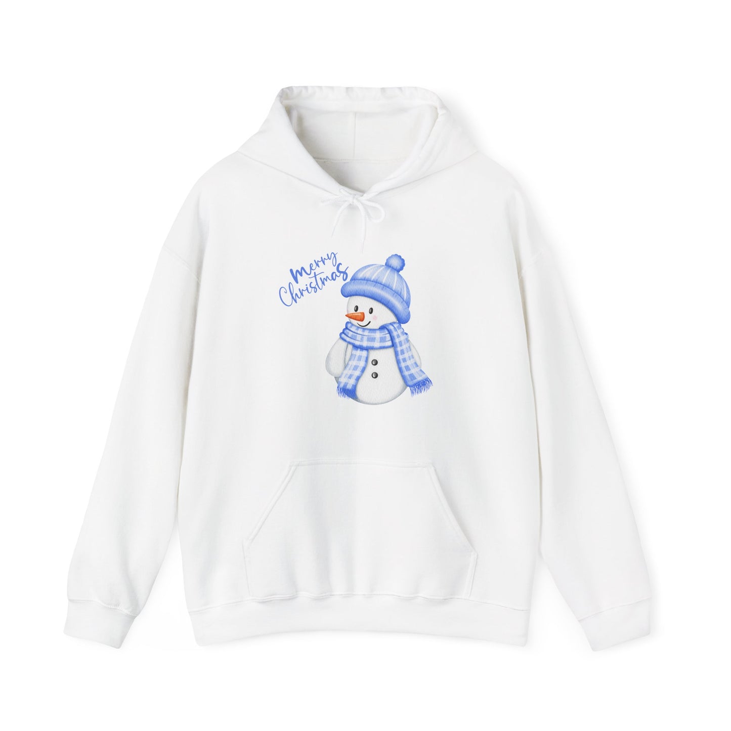 Merry Christmas Snowman Hoodie | Unisex Heavy Blend Hooded Sweatshirt