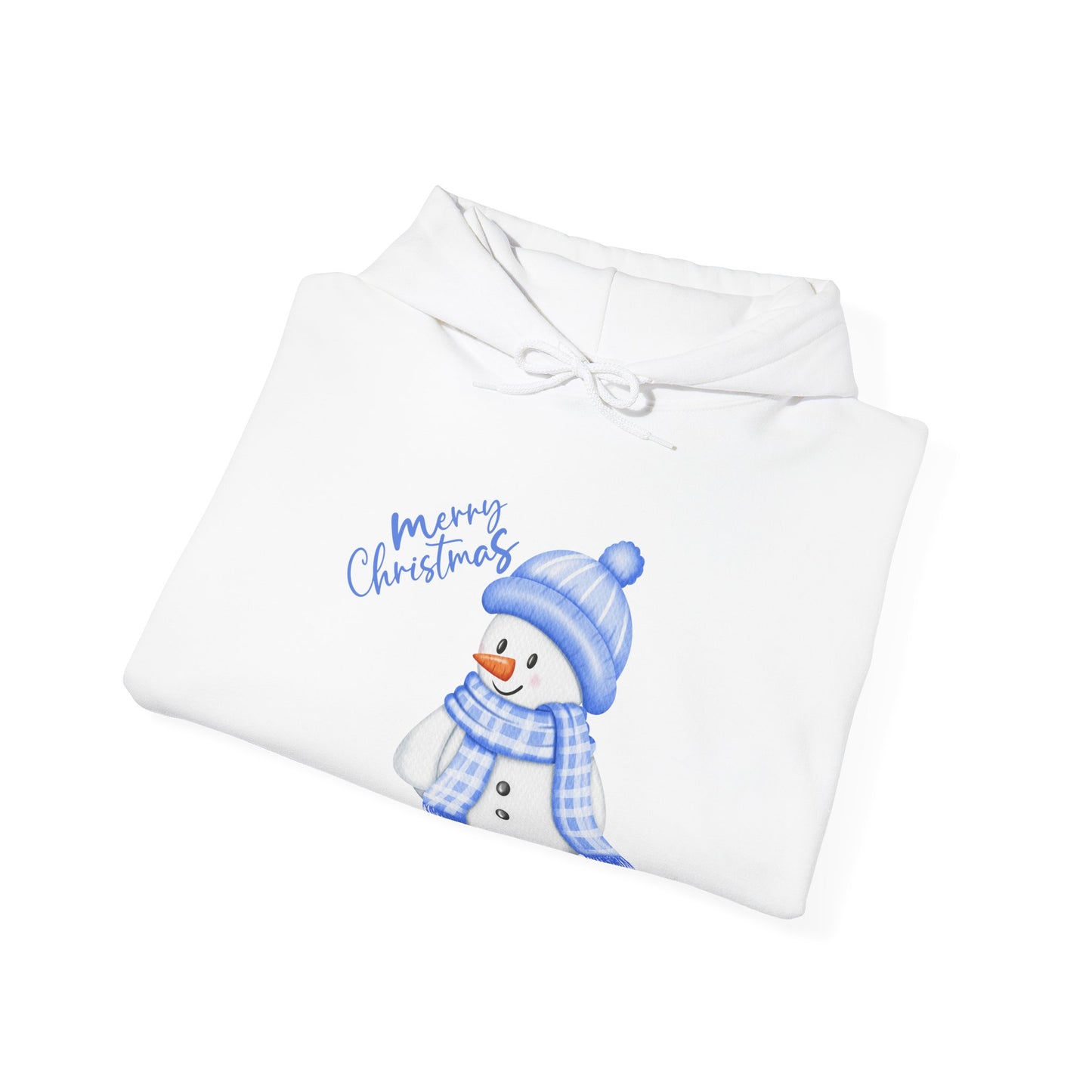 Merry Christmas Snowman Hoodie | Unisex Heavy Blend Hooded Sweatshirt